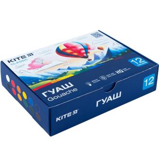 Гуаш 12 кол., 20 мл Kite Classic K-063, 67688