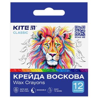 Крейда воскова, 12 кольорів Kite Classic K-070, 67631