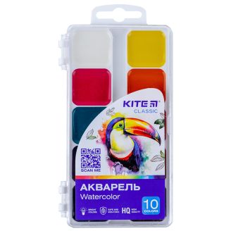 Фарби акварельні, 10 кол. Kite Classic K-060, 67719