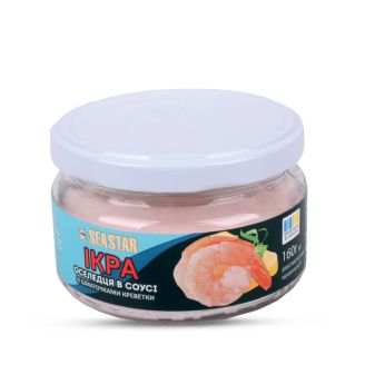 Ікра  зі шматочками креветки в соусі 160г Seastar
