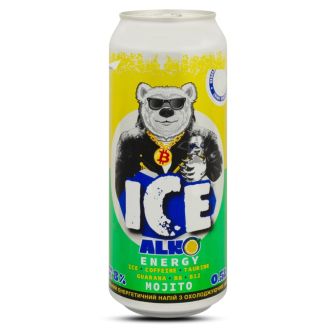 Напій сл./алк. енерг. "смак МОХІТО" 0,5л з/б 8% ТМ ICE ALCO ENERGY
