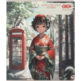 Зошит предметний ANIME, 48арк., клітинка, англійська, KIDS LINE ZB.1704-09