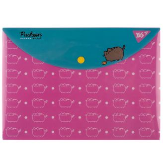 Папка-конверт Yes B5 на кнопці "Pusheen" 492226