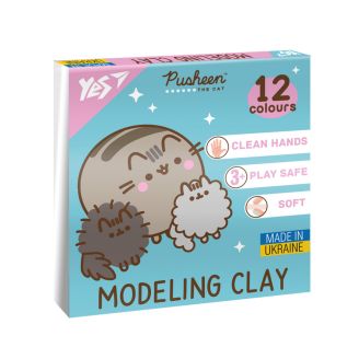 Пластилін Yes, 12 кол., 240г "Pusheen" 540669