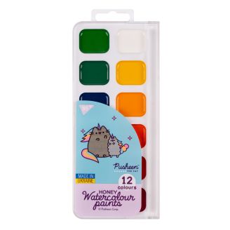 Фарби акварельні Yes Pusheen 12 цв. медові б/п 110275
