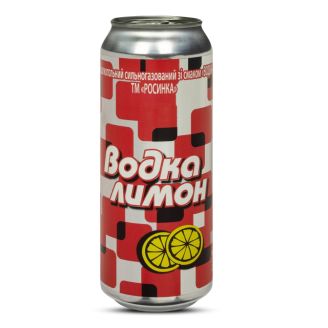 Напій сл/алк. ВОДКА-ЛИМОН 0,5л з/б ТМ Росинка