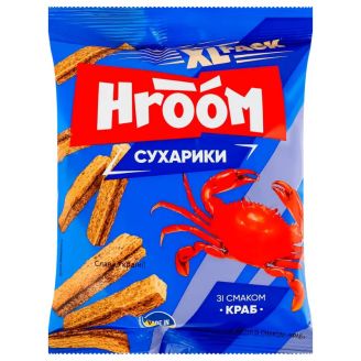 Сухарики житні зі смаком "Краб" ТМ "HROOM!" 100г