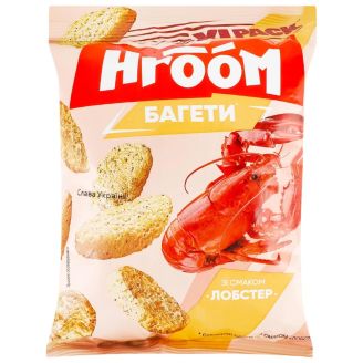 Сухарики багетні зі смаком "Лобстер" ТМ "HROOM!" 100г