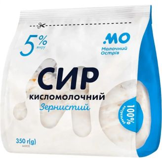 Сир кисломолочний зернистий  5% п/е 350г ТМ Молочний острів