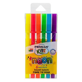 Набір фломастерів 6шт PENSAN KIDZ FIBRE ТІР PENS NEON 6 COLOR 99075