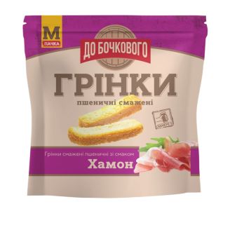 Грінки пшеничні зі смаком «Хамон» ТМ «ДО БОЧКОВОГО» 80 г