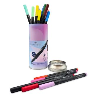 РУЧКА GRIP 0,4ММ 15ШТ FINE PEN У МЕТАЛЕВІЙ УПАКОВЦІ 32627, 151617 