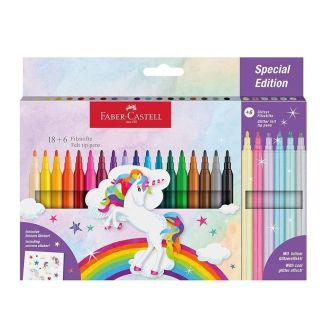 ФЛОМАСТЕРИ 24 КОЛ. FELT TIP "UNICORN" КАРТОННА УПАКОВКА 32633, 554221 