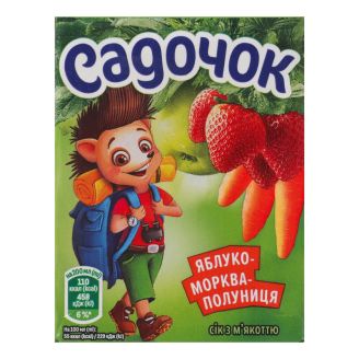 Нектар Яблуко-Морква-Полуниця 0,2л Садочек