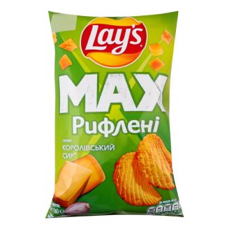Чіпси Королівський сир Lays MAX Ridged 95г