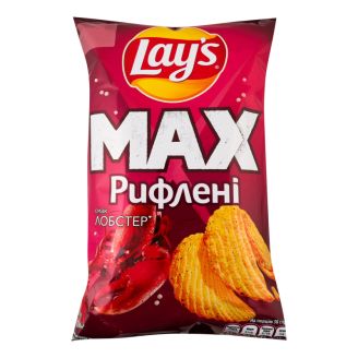 Чіпси Лобстер Lays MAX Ridged 95г