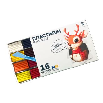 Пластилін 16 кольорів по 8г 7C31602
