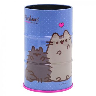 Стакан-підставка бочка Yes "Pusheen" метал, блакитний 708377