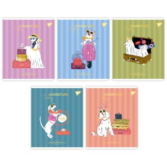 Зошит для записів А5/48 кл. YES "Exquisite doggy" Фольга золото, УФ виб 767548