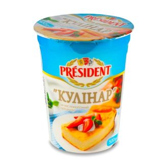 Сир кисломолочний з вершками Кулінар 6,5% 500г ст. ТМ Президент