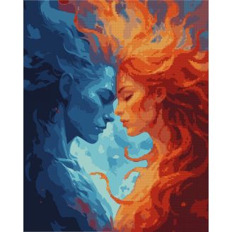 Картина за номерами з алмазною мозаїкою SANTI "Зустріч стихій", 40*50 см 954908