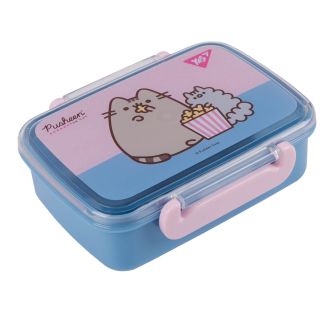 Контeйнер Yes "Pusheen" 420 мл, блакитно-рожевий, 708364