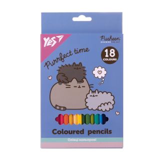 Олівці кольорові Yes 18 кол. "Pusheen", 290766