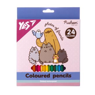Олівці кольорові Yes 24 кол. "Pusheen", 290771