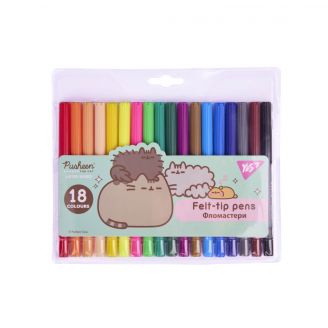 Фломастери Yes 18 кольорів "Pusheen", 650570