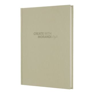 Записна книжка MORANDI STYLE, А5, 80 арк., кл., оф. крем, тв. лам. обкладинка, оливкова, BM.2411-36