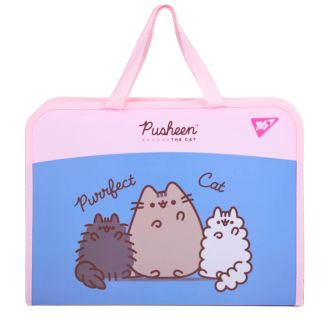 Папка-портфель Yes FC на блискавці з тканинними ручками "Pusheen", 492317