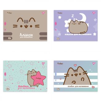 Зошит для малювання YES А4 28арк/100 скоба, з перфорацією (Pusheen), 130590