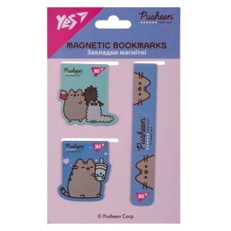 Закладки магнітні Yes "Pusheen", 3 шт, 708348