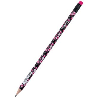 Олівець графітний Axent 9009, HB, туба, Floral Black, 64041, 9009/36-14-A