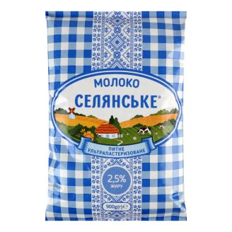 Молоко "Селянське" 2,5% 900г TF Люстдорф