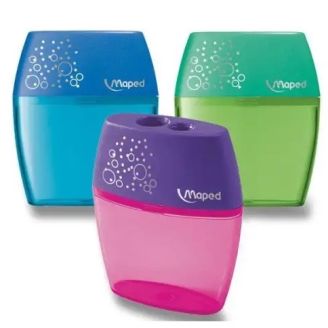 Чинка з контейнером SHAKER, 2 отв., дисплей, асорті MP.534755