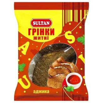 Грінки житні зі смаком аджика 80 г. ТМ Sultan
