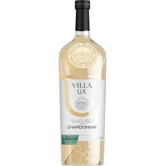 Вино Villa UA "Шардоне" біле сухе  1.5л Україна